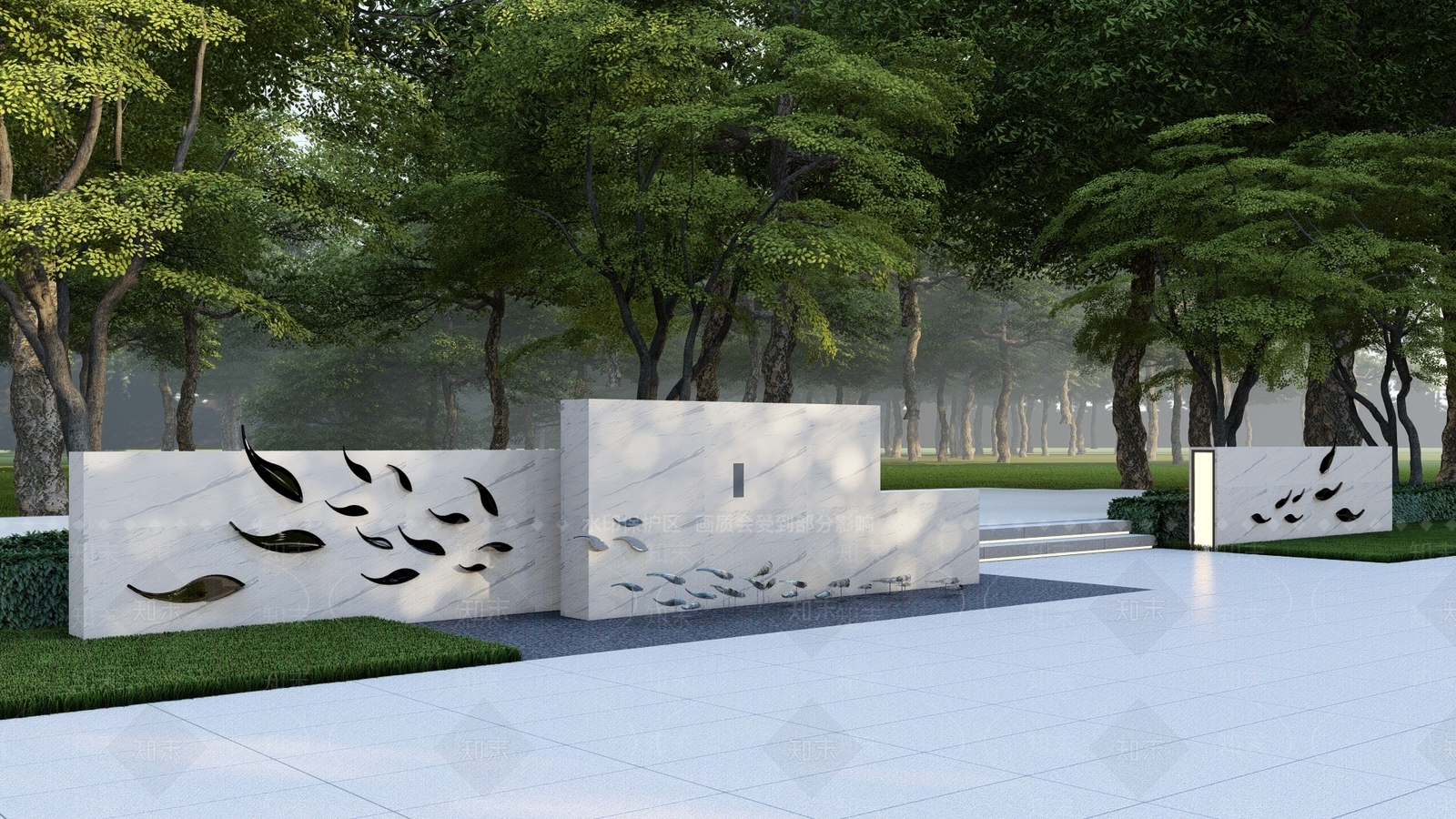 现代景墙3D模型下载【ID:1152619963】