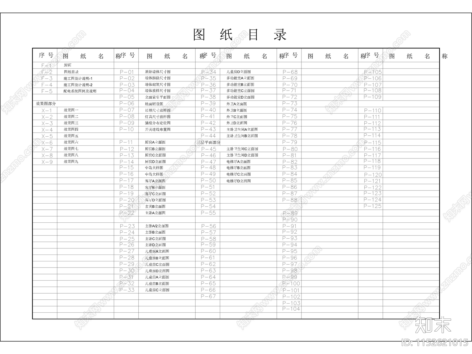 现代别墅大宅家装施工图下载【ID:1152621015】