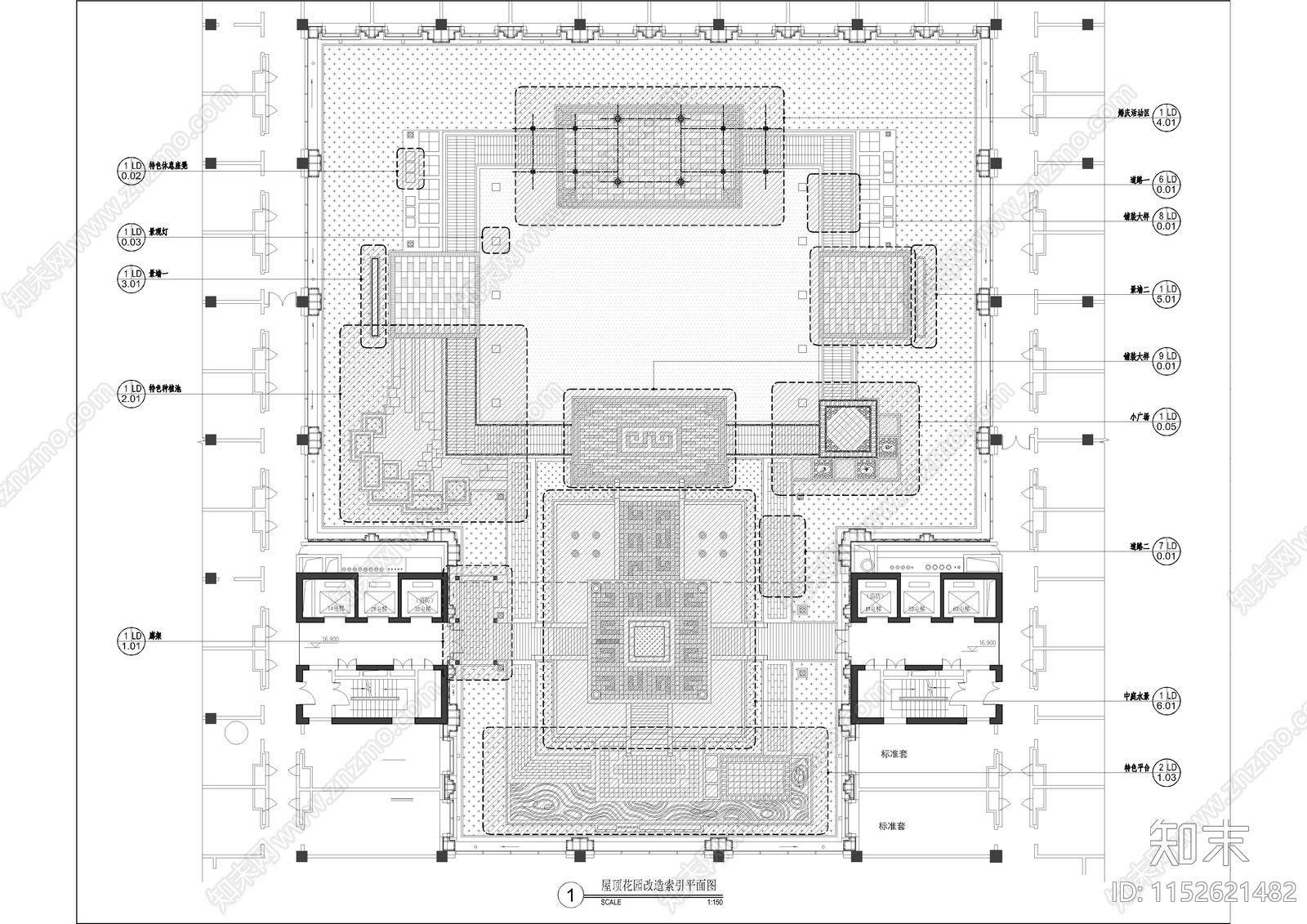 现代酒店景观cad施工图下载【ID:1152621482】