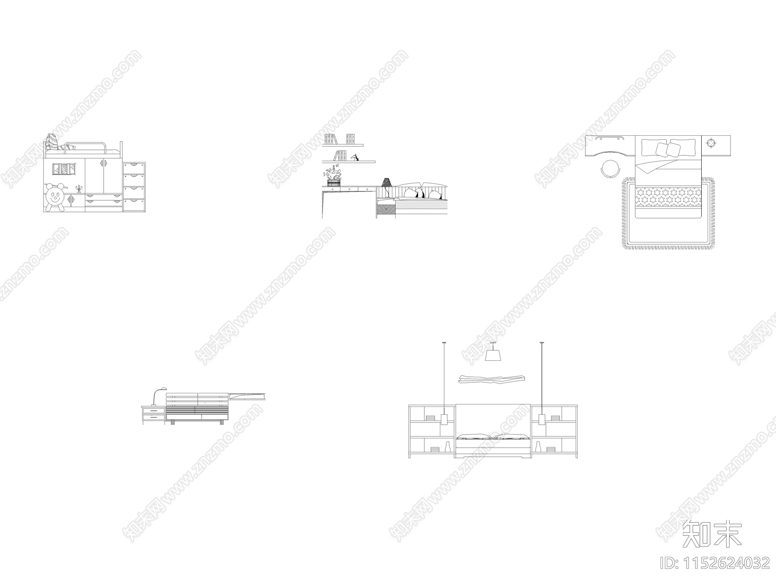 床类cad施工图下载【ID:1152624032】