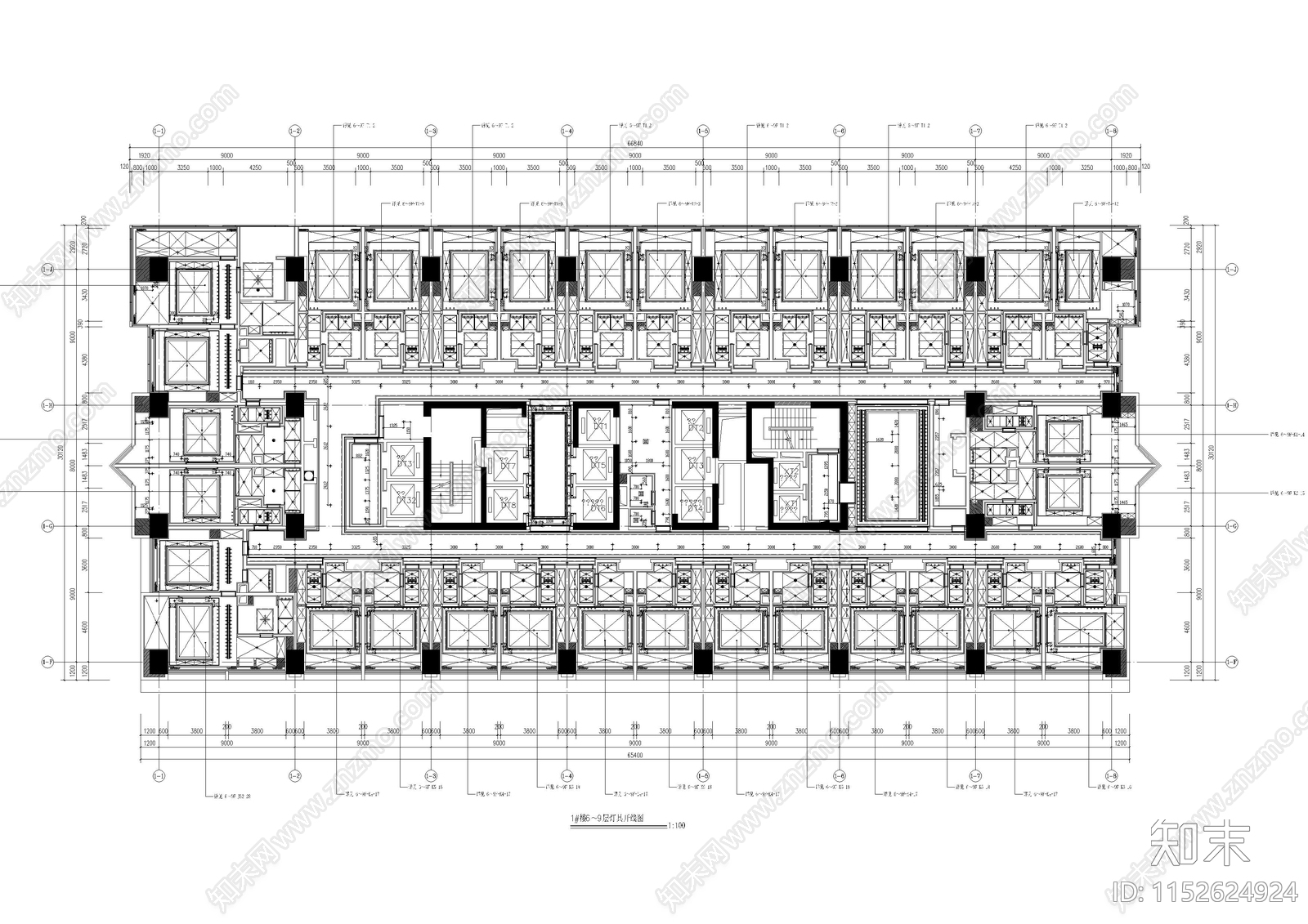 欧式简约大鼎戴斯大酒店图cad施工图下载【ID:1152624924】