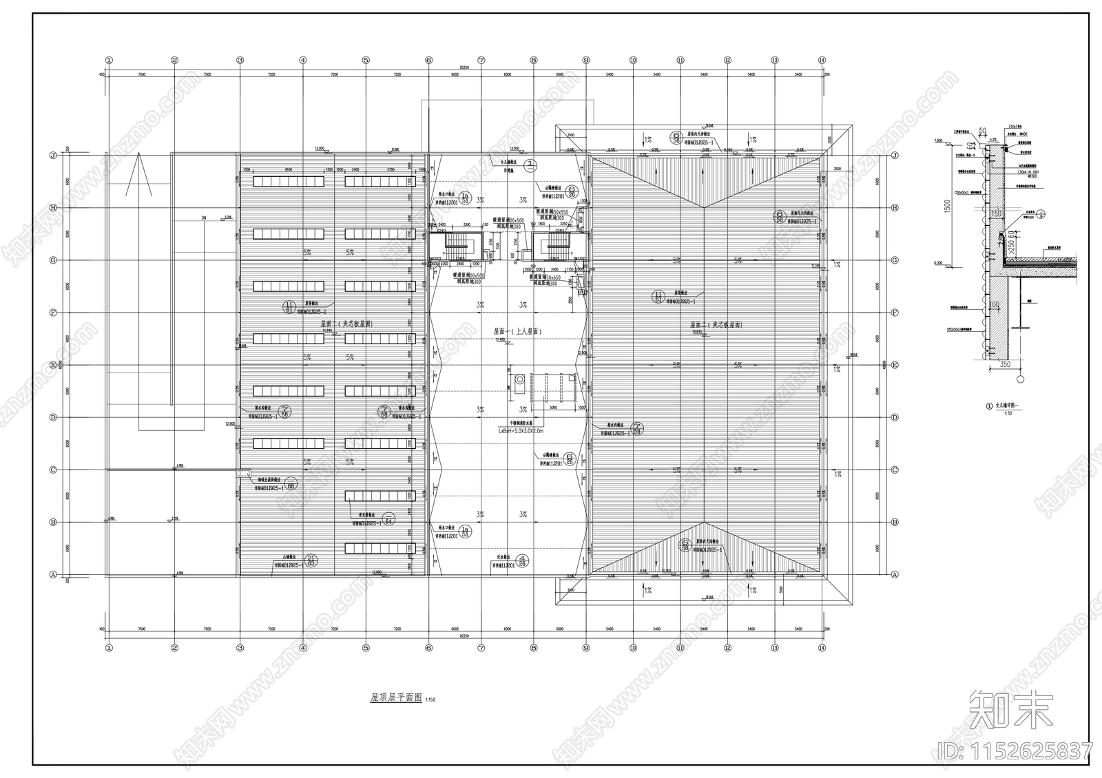 现代奔驰4s店建筑cad施工图下载【ID:1152625837】