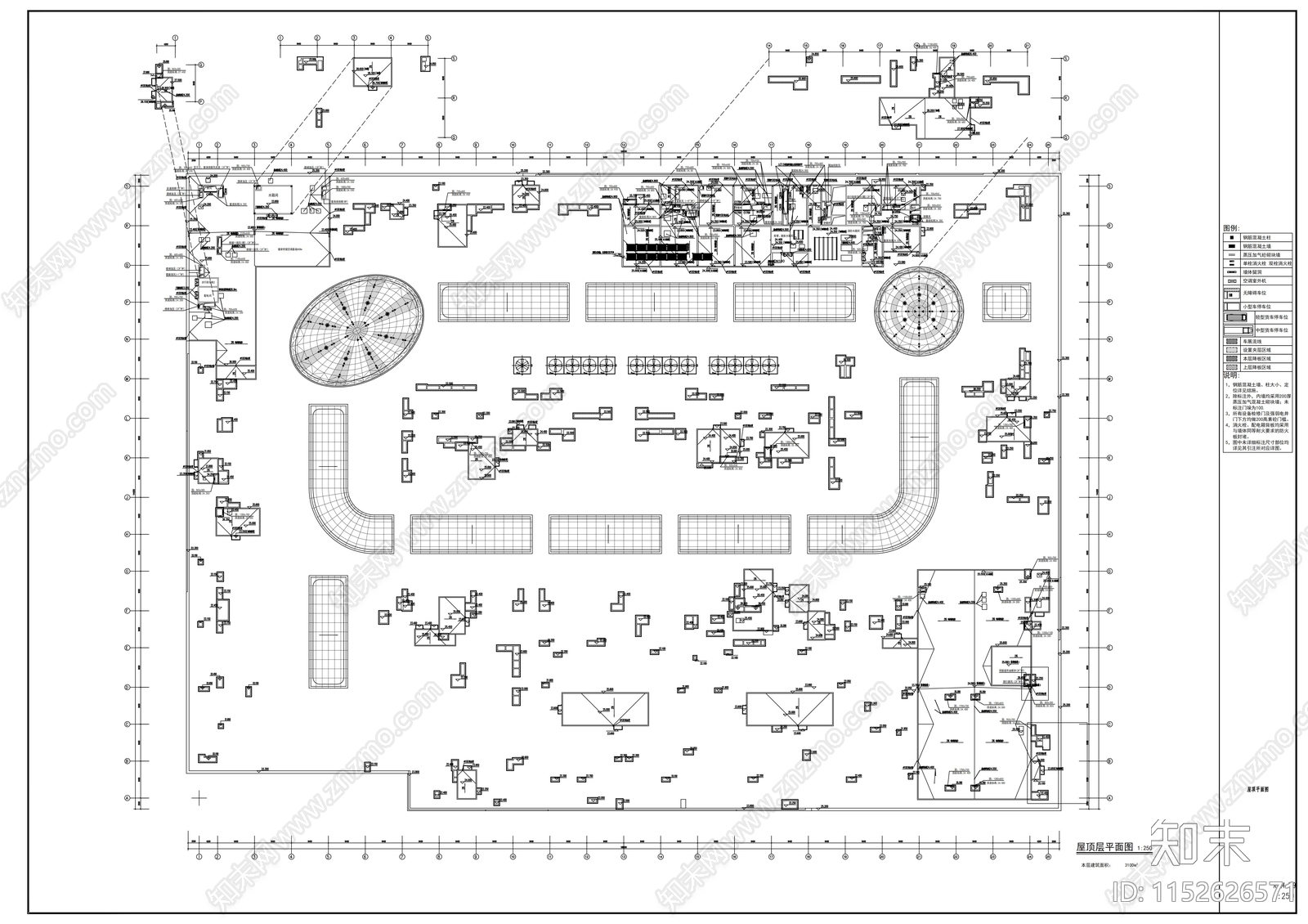 现代大型商场购物中心建筑cad施工图下载【ID:1152626571】