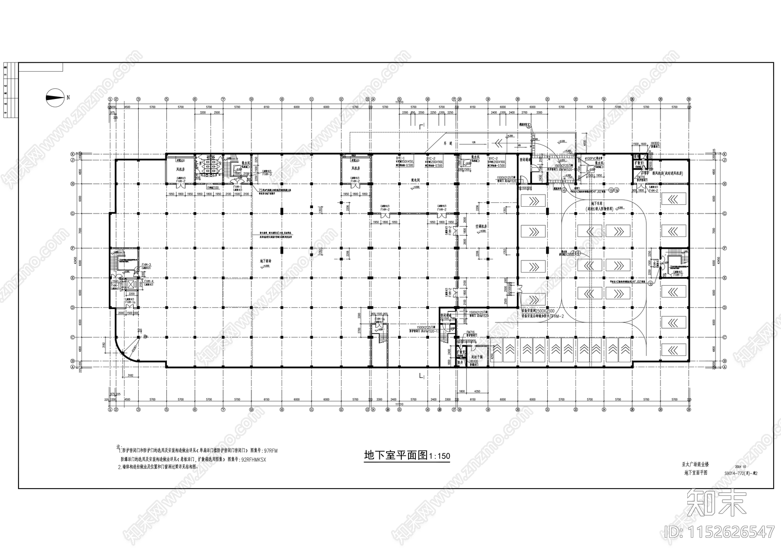 欧式简约大型商场建筑cad施工图下载【ID:1152626547】