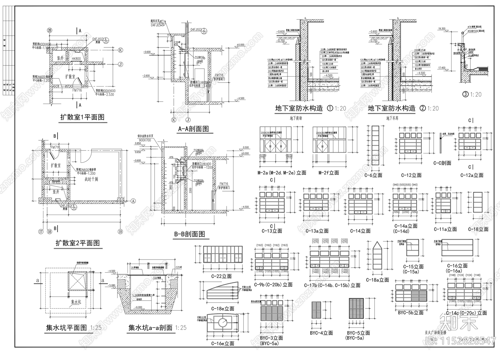 欧式简约大型商场建筑cad施工图下载【ID:1152626547】