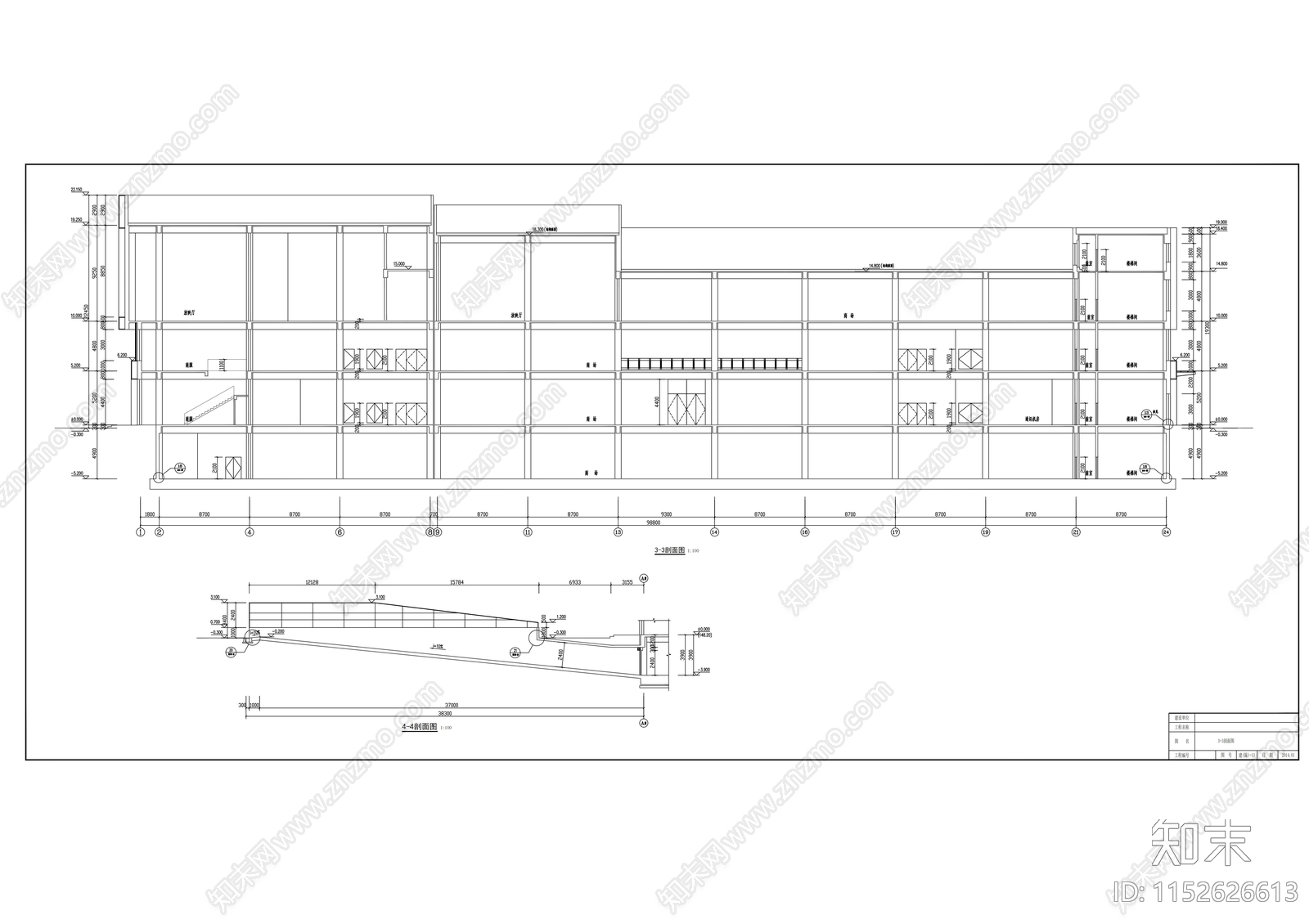 现代风格商业综合体建筑设计cad施工图下载【ID:1152626613】