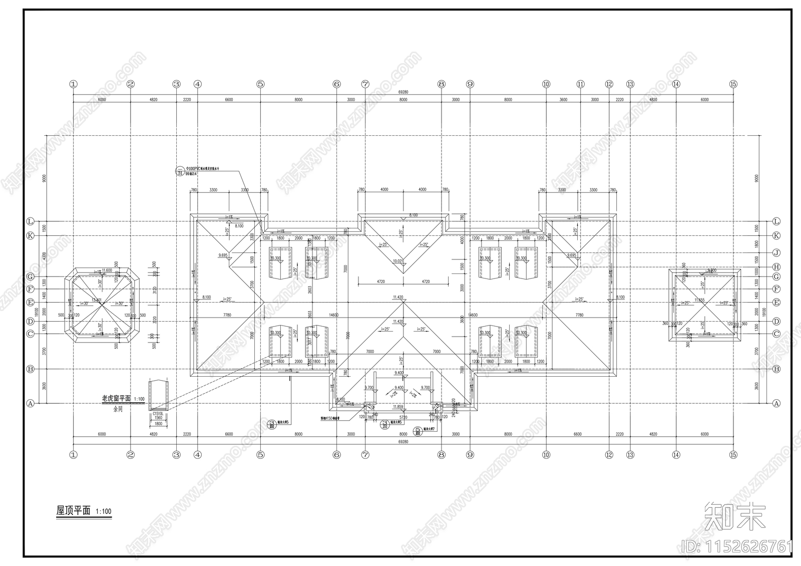 欧式古典度假村二层售楼处建筑施工图下载【ID:1152626761】