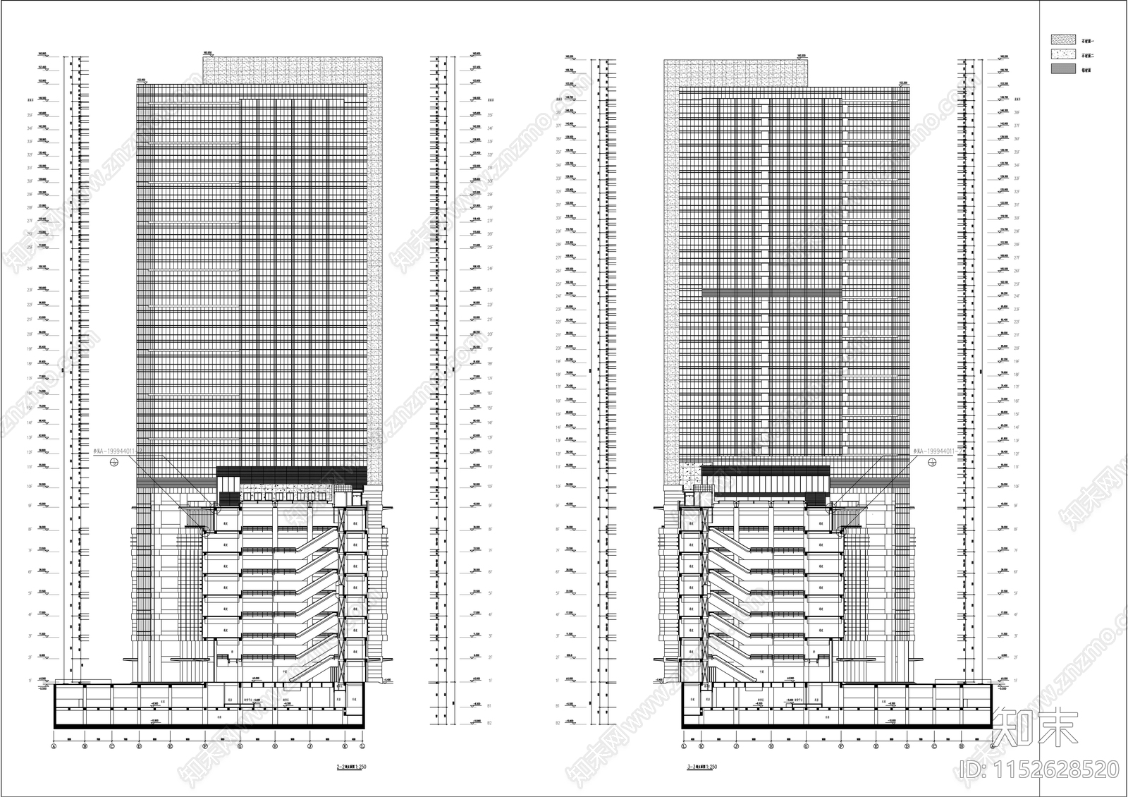 南京国际商城建筑cad施工图下载【ID:1152628520】