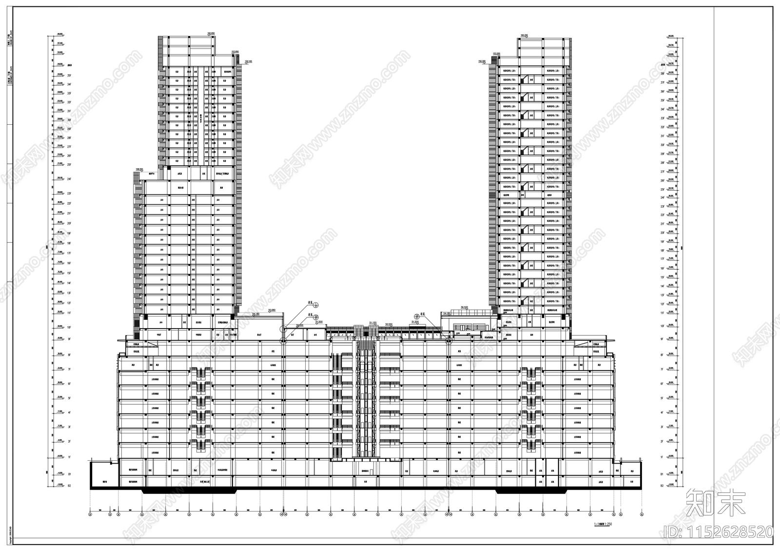 南京国际商城建筑cad施工图下载【ID:1152628520】