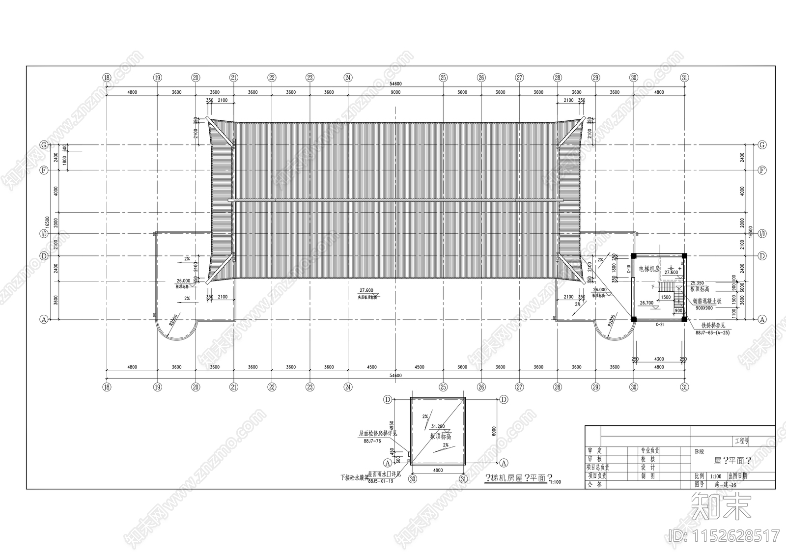 七层商业综合服务楼建筑cad施工图下载【ID:1152628517】