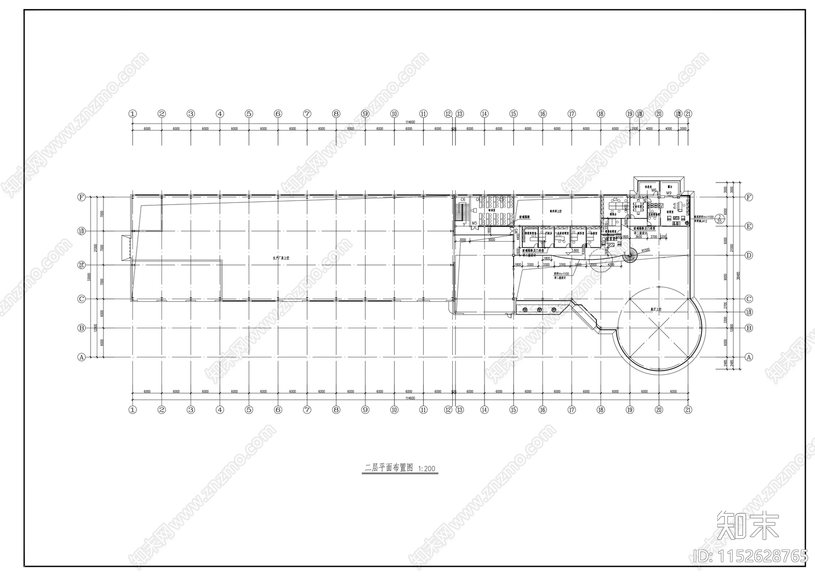 汽车展销厅建筑cad施工图下载【ID:1152628765】