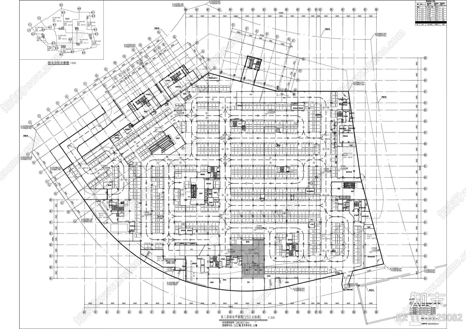 世纪城购物中心建筑cad施工图下载【ID:1152629082】