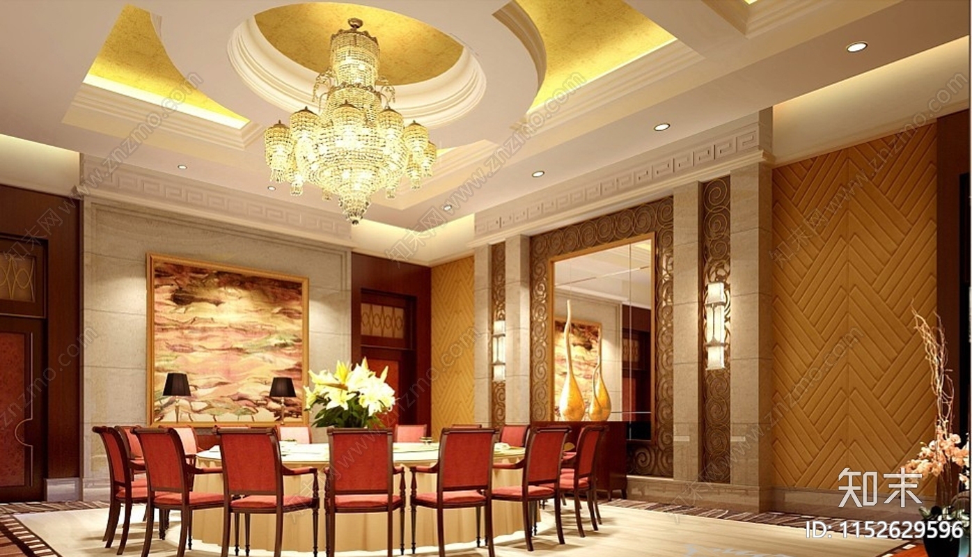 丽景国际酒店空间cad施工图下载【ID:1152629596】