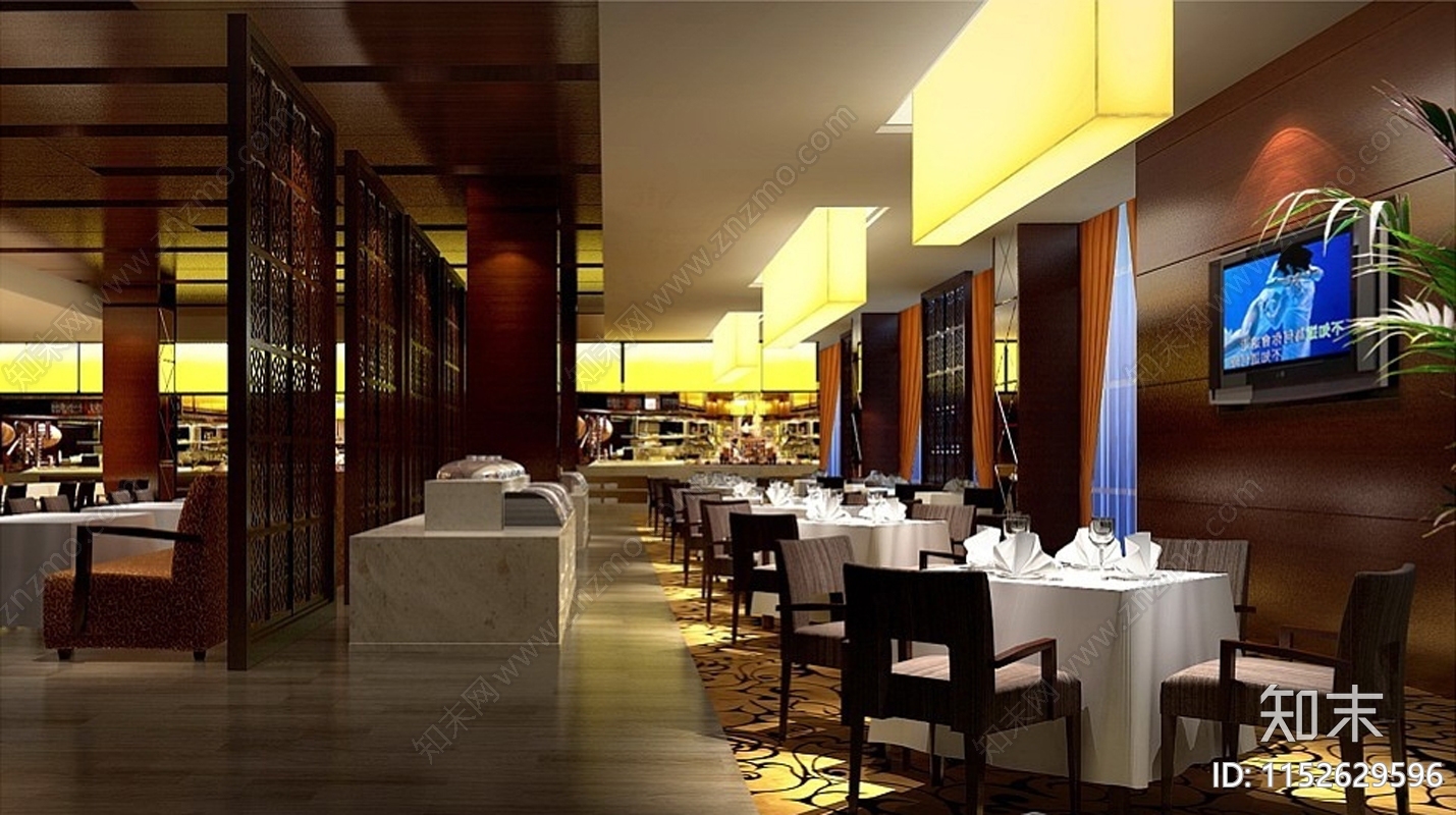 丽景国际酒店空间cad施工图下载【ID:1152629596】