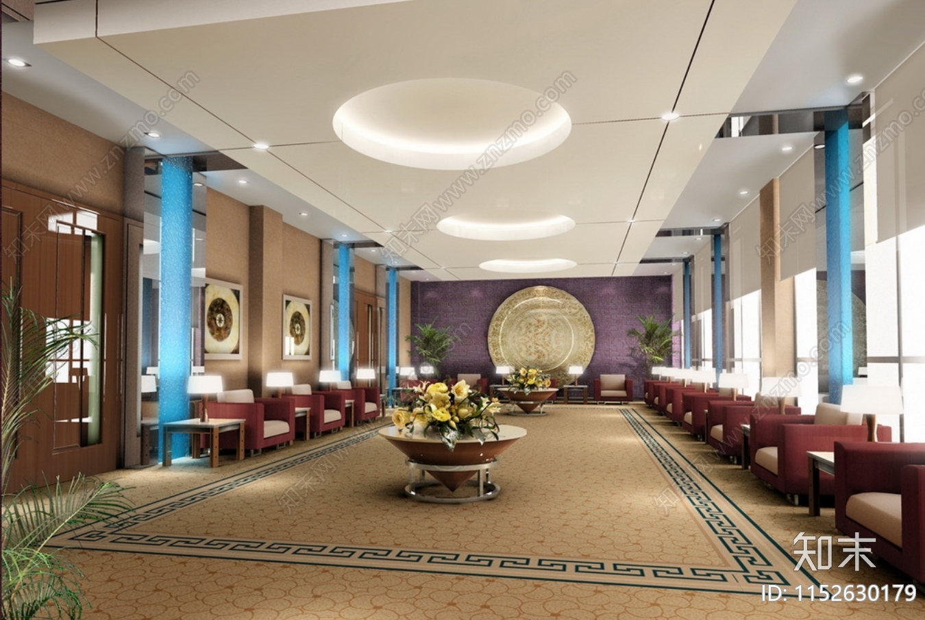 利川酒店空间cad施工图下载【ID:1152630179】