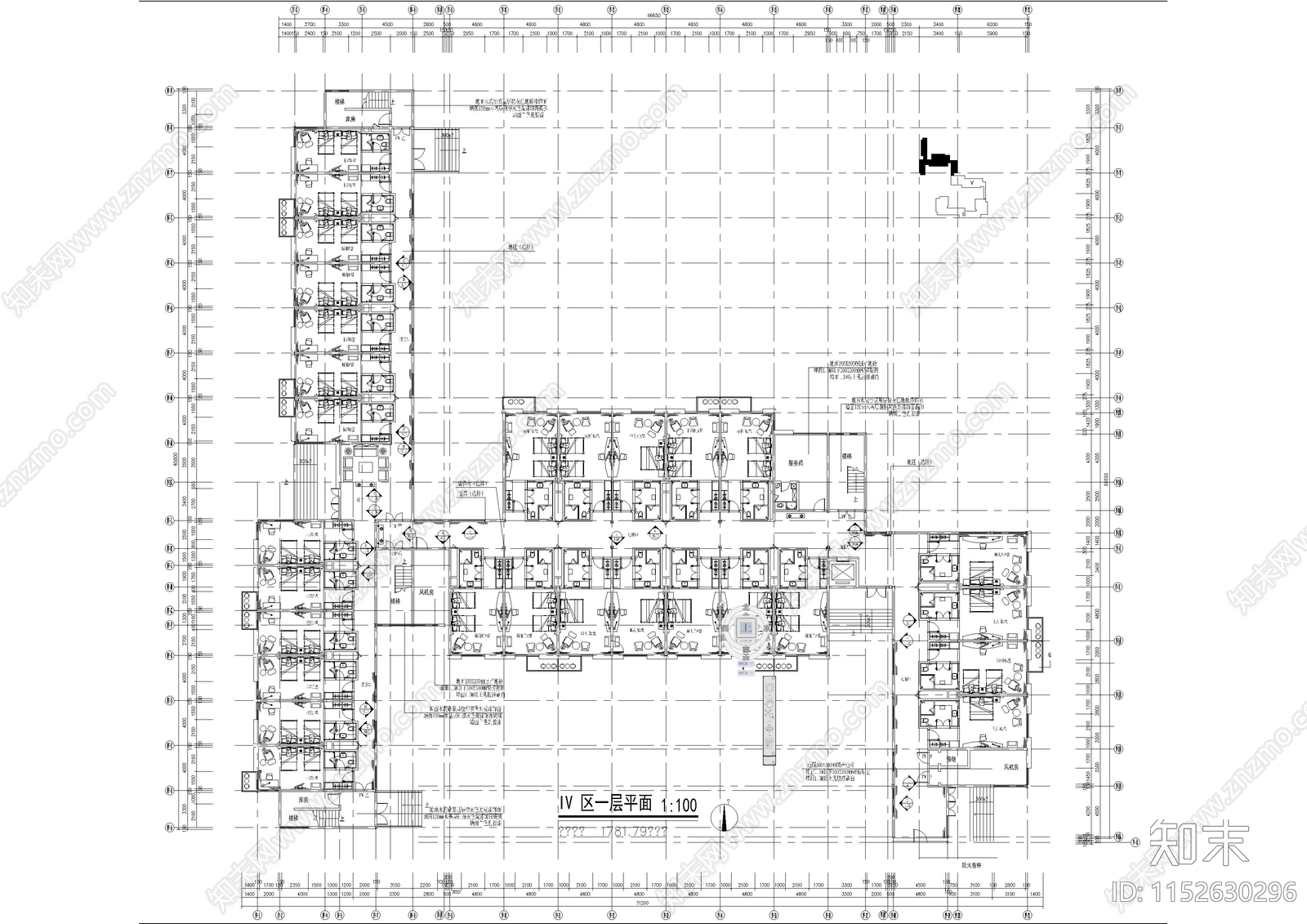 五星级园林酒店空间cad施工图下载【ID:1152630296】