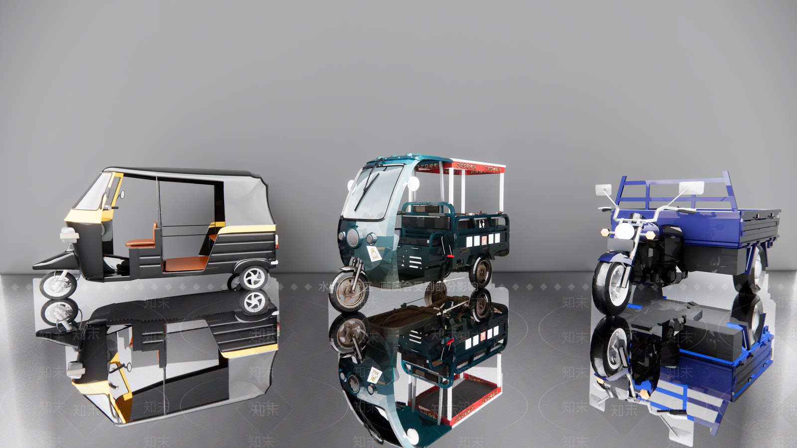 电动三轮车SU模型下载【ID:1152632483】