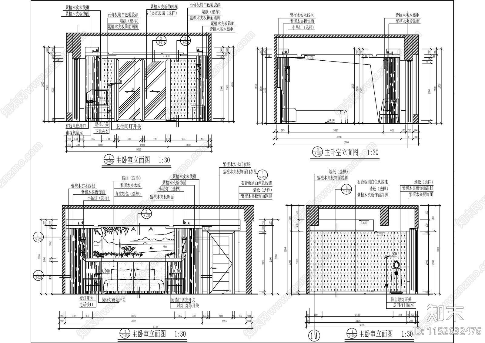 巴厘岛海滨风情五星级度假酒店空间cad施工图下载【ID:1152632476】