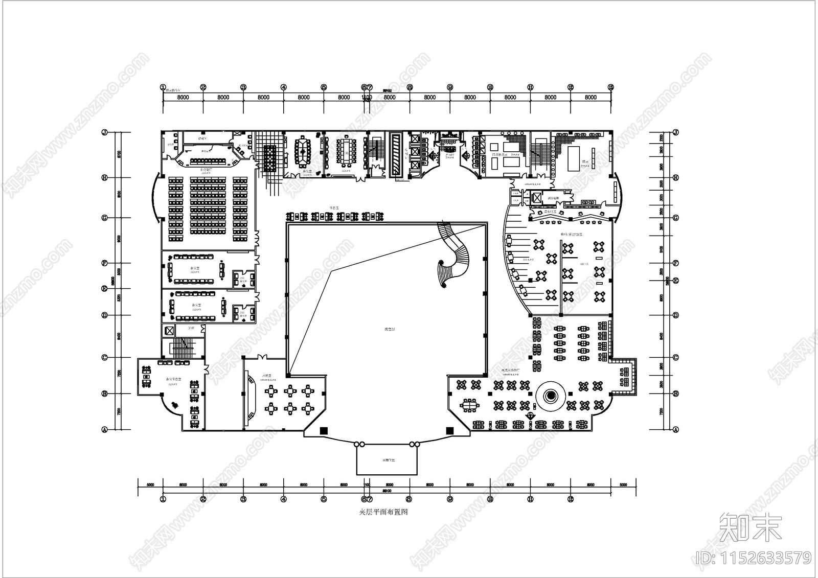北京国际空间cad施工图下载【ID:1152633579】