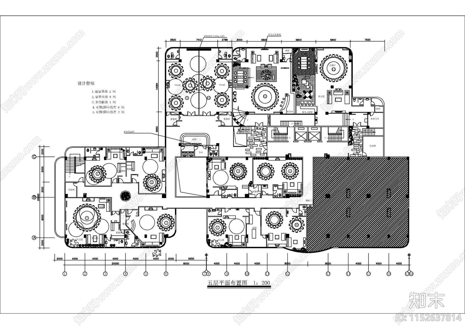东海龙湾大酒店空间cad施工图下载【ID:1152637814】