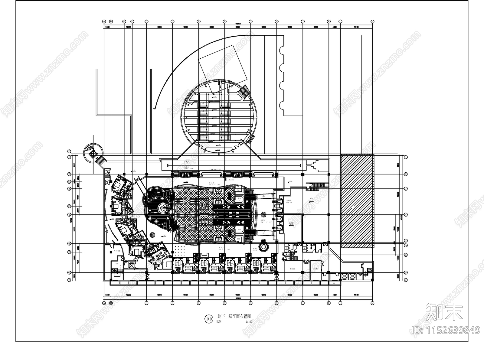 国际酒店SPA空间cad施工图下载【ID:1152639849】