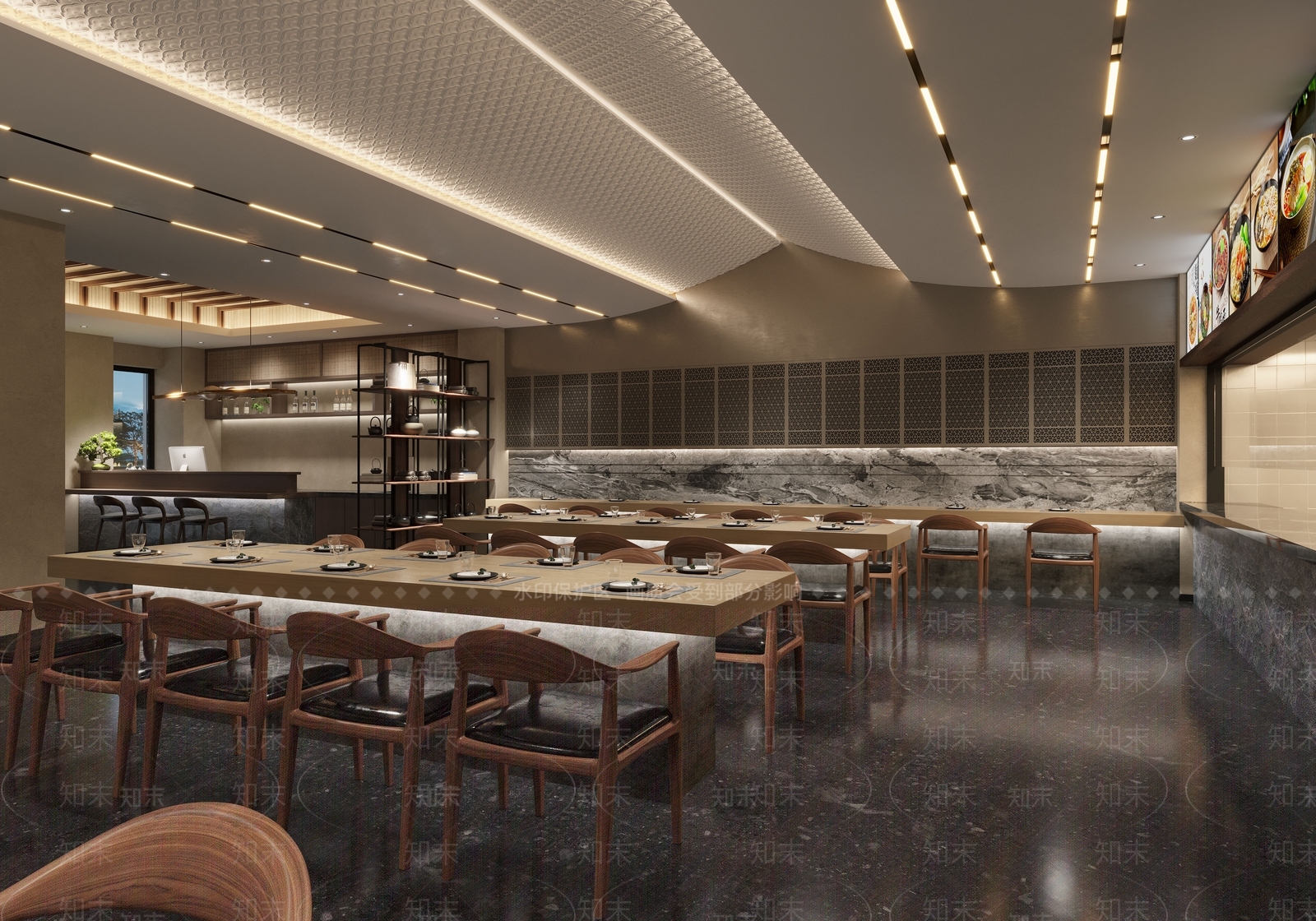 新中式餐厅3D模型下载【ID:1152640592】