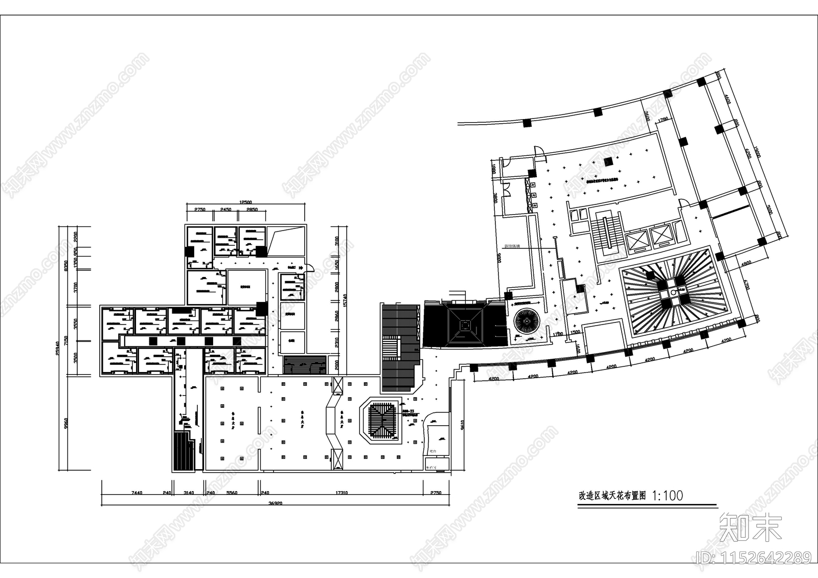 精品星级酒店空间cad施工图下载【ID:1152642289】