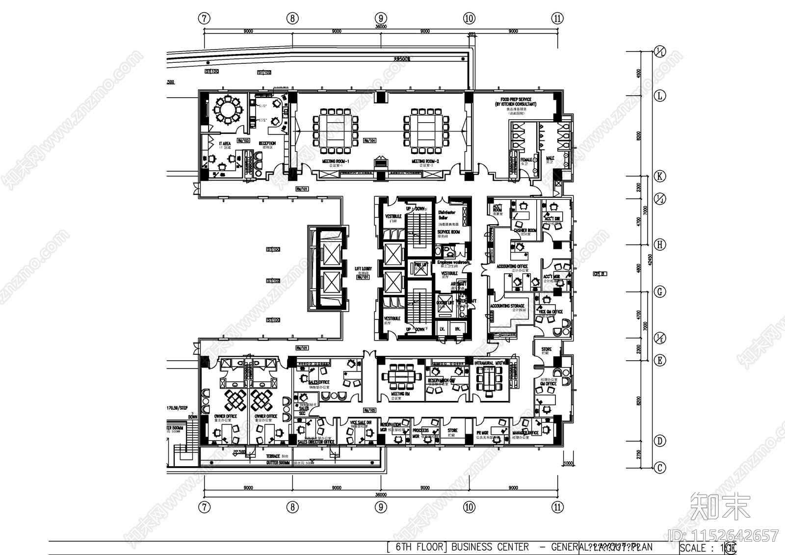 锦绣喜来登大酒店空间cad施工图下载【ID:1152642657】