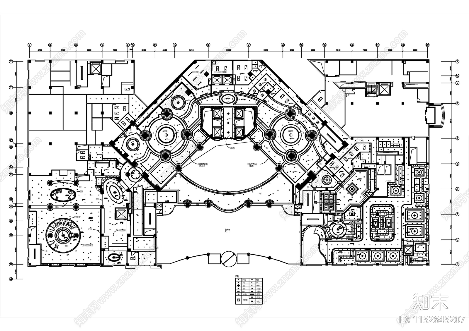 某大酒店局部室内装修CADcad施工图下载【ID:1152645207】