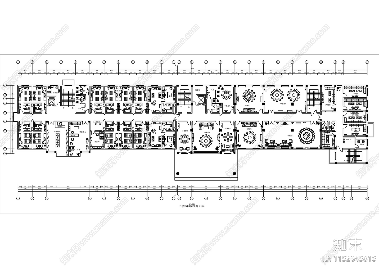 五星级宾馆cad施工图下载【ID:1152645816】