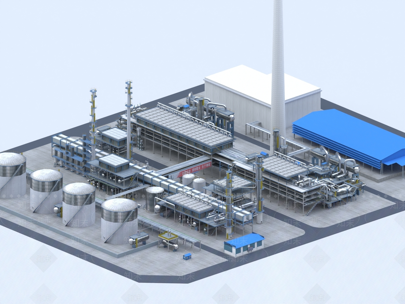 现代工厂3D模型下载【ID:1152650070】