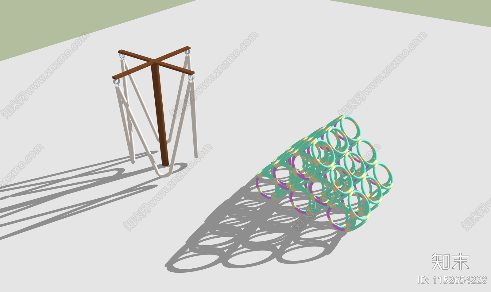 幼儿园娱乐器材SU模型下载【ID:1152654228】