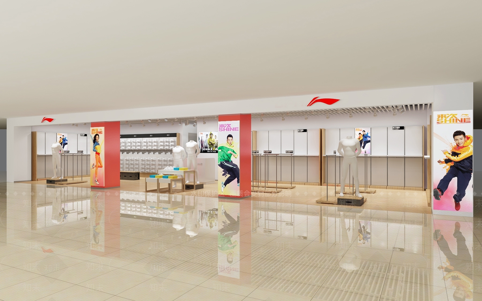 现代服装鞋店3D模型下载【ID:1152654433】