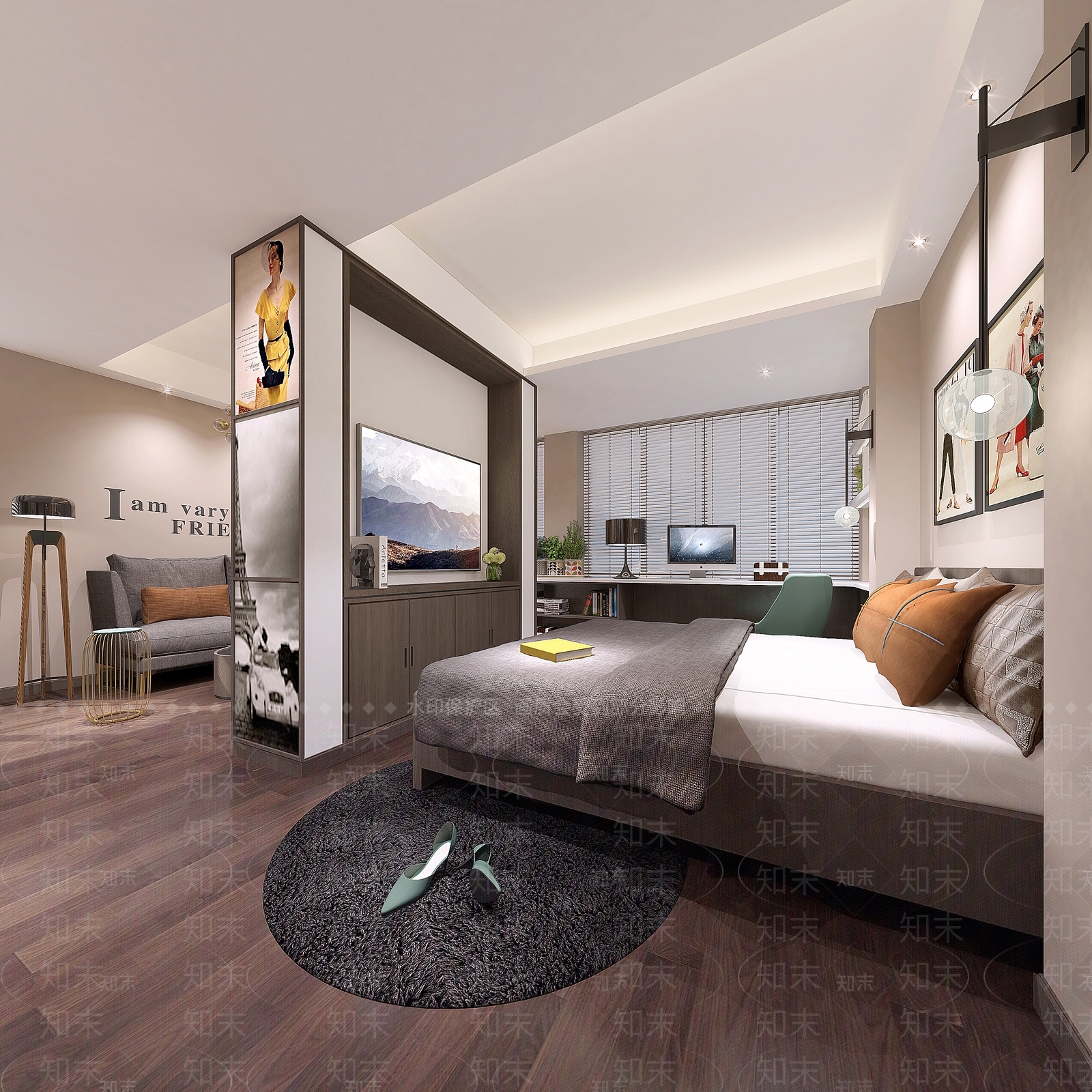 现代单身公寓3D模型下载【ID:1152654829】