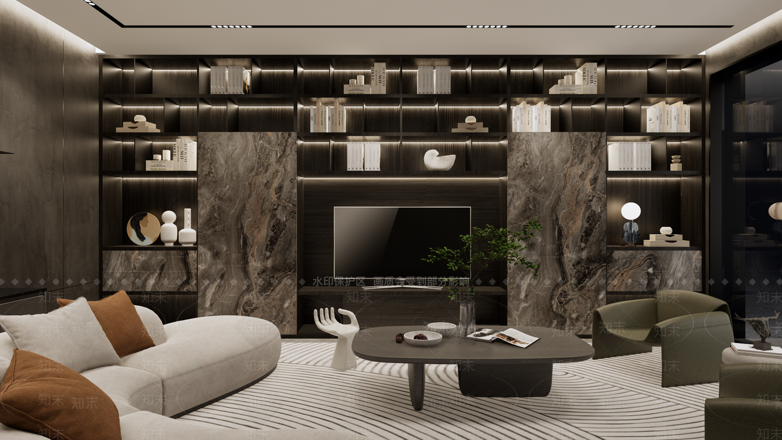 现代轻奢定制家具店SU模型下载【ID:1152657133】