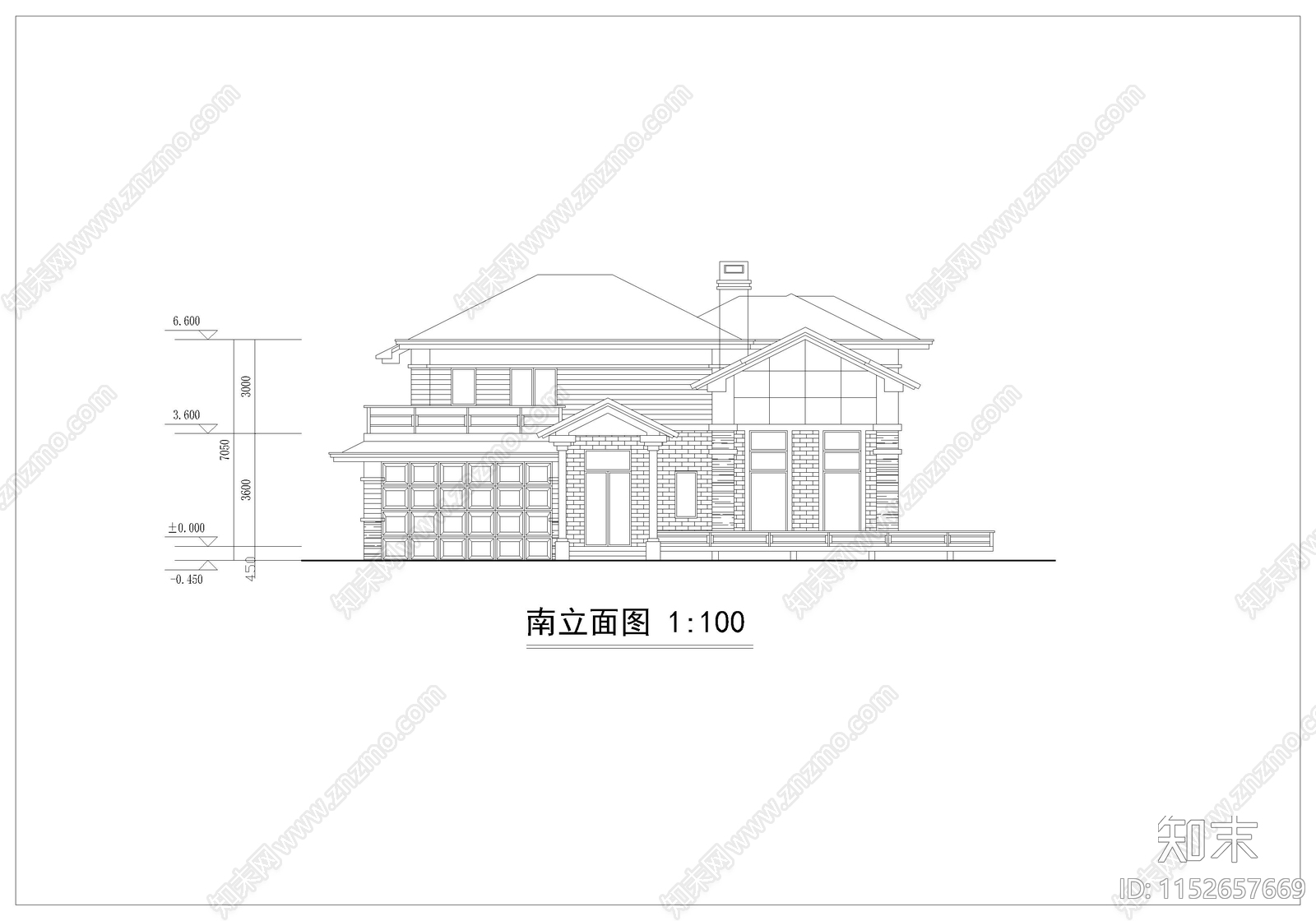 农村别墅cad施工图下载【ID:1152657669】