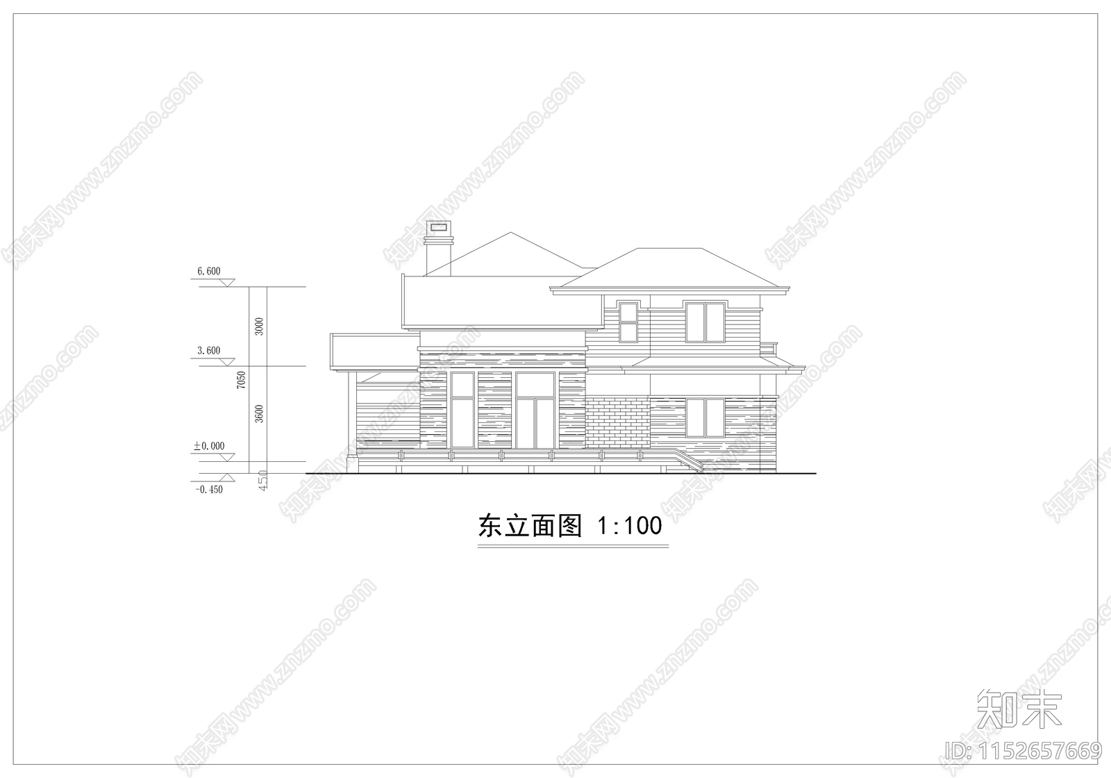 农村别墅cad施工图下载【ID:1152657669】