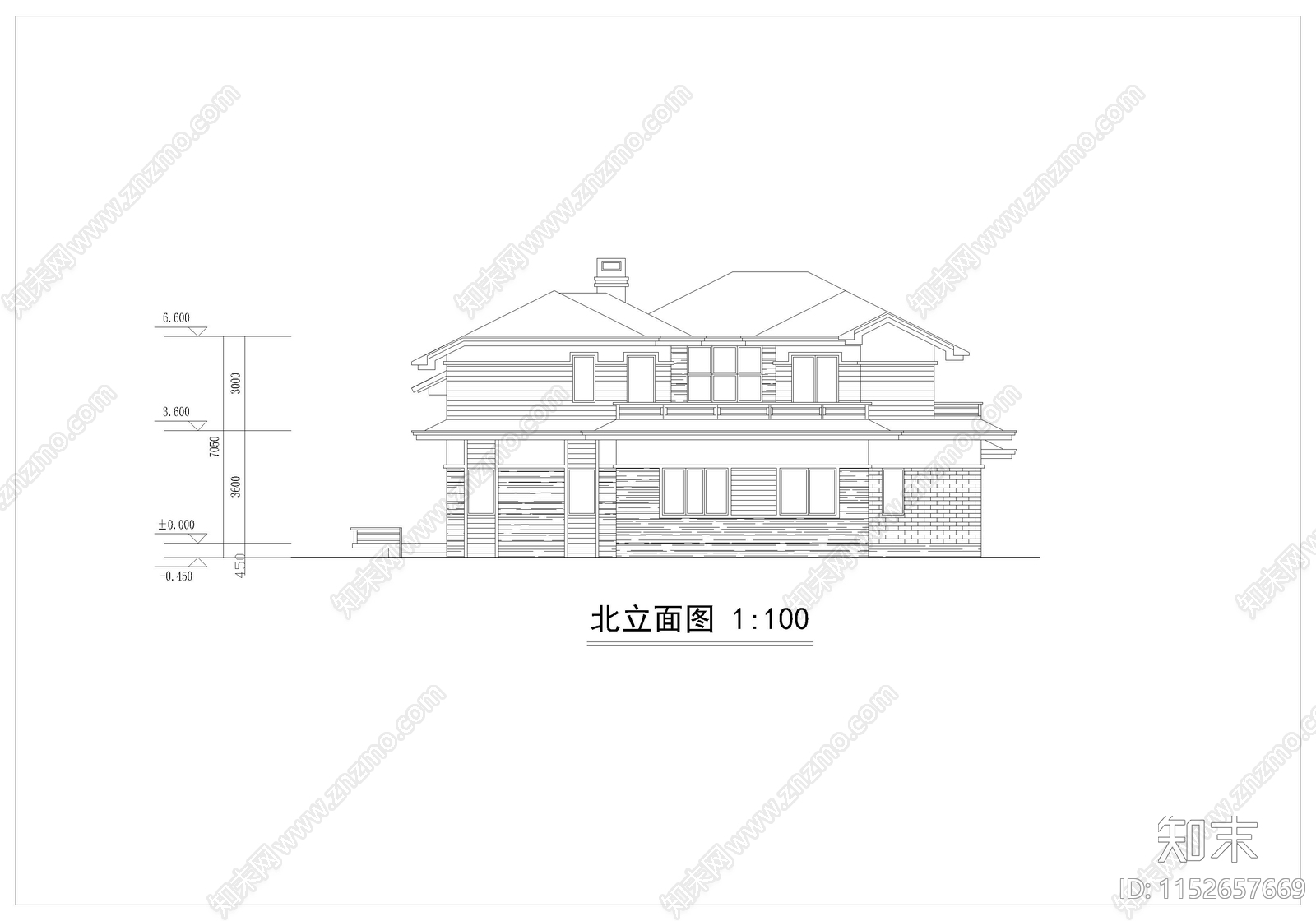 农村别墅cad施工图下载【ID:1152657669】