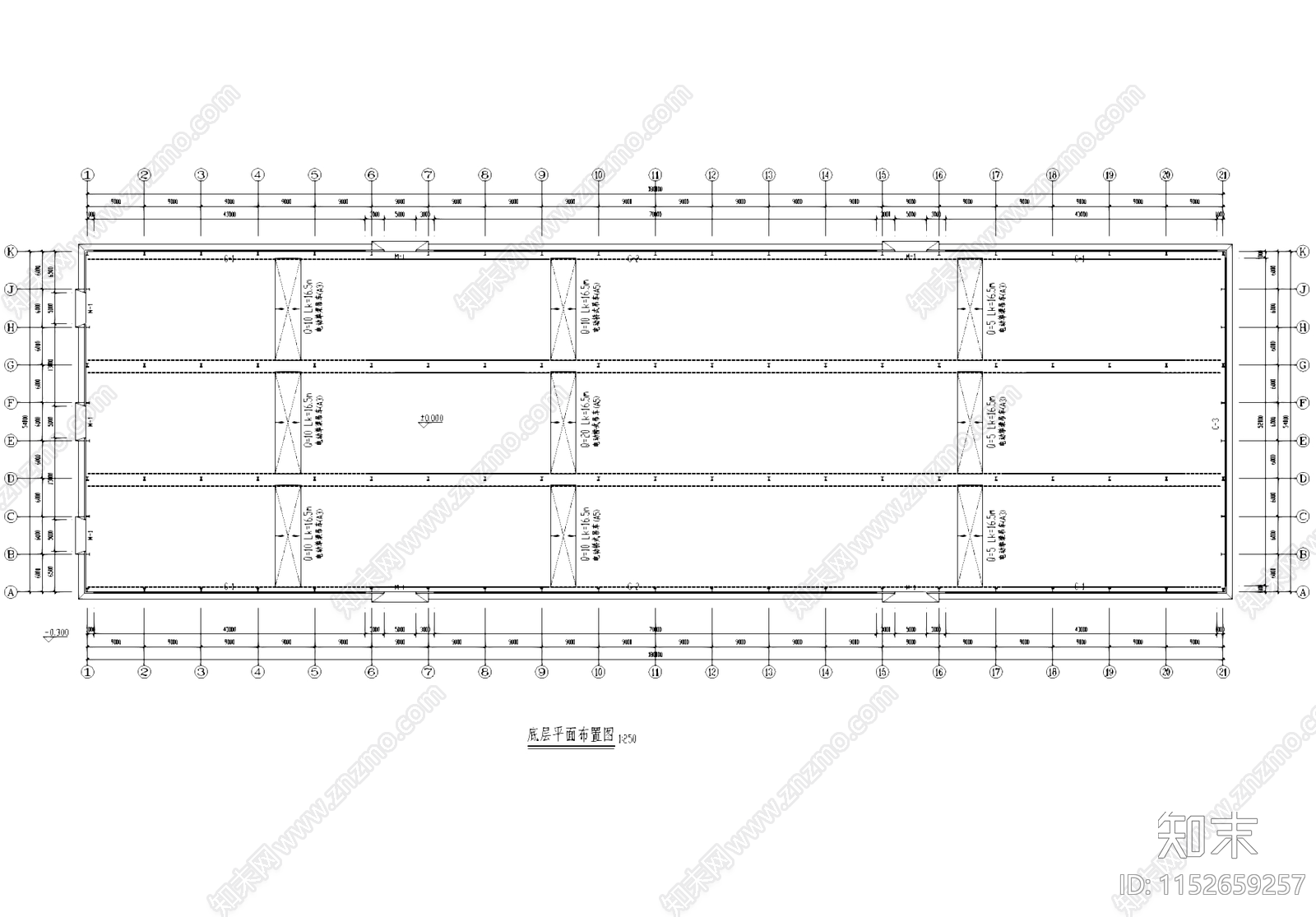 钢结构单层吊车车间仓库厂房工业建筑结构cad施工图下载【ID:1152659257】