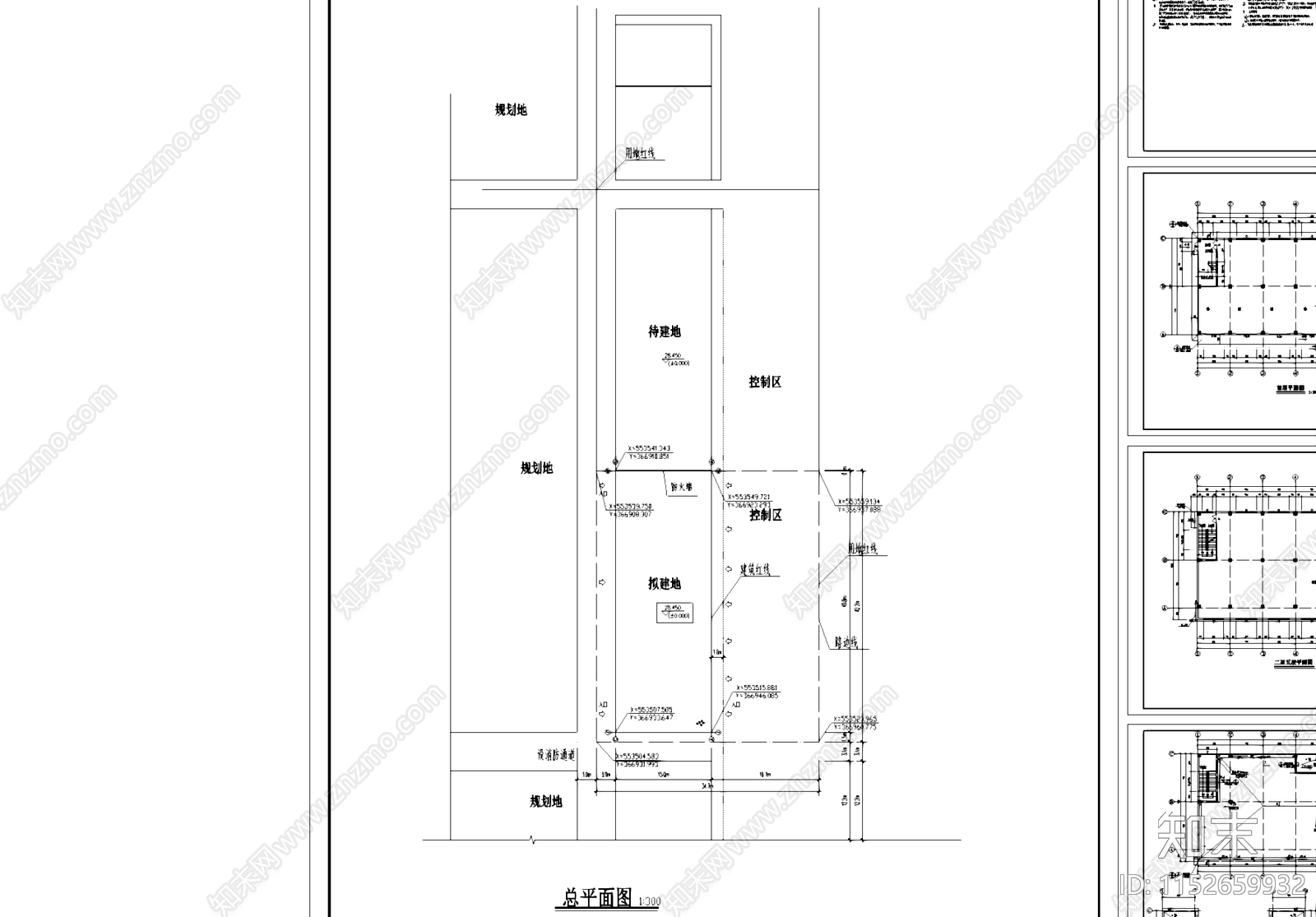 五层框架结构丙类厂房车间工业建筑cad施工图下载【ID:1152659932】