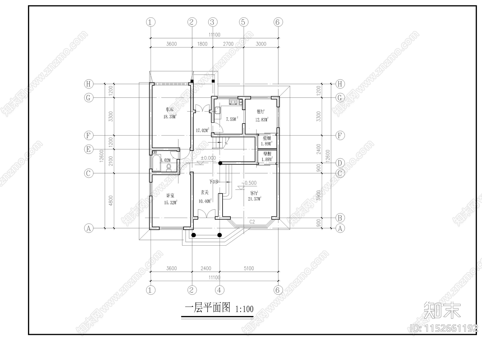 别墅cad施工图下载【ID:1152661192】