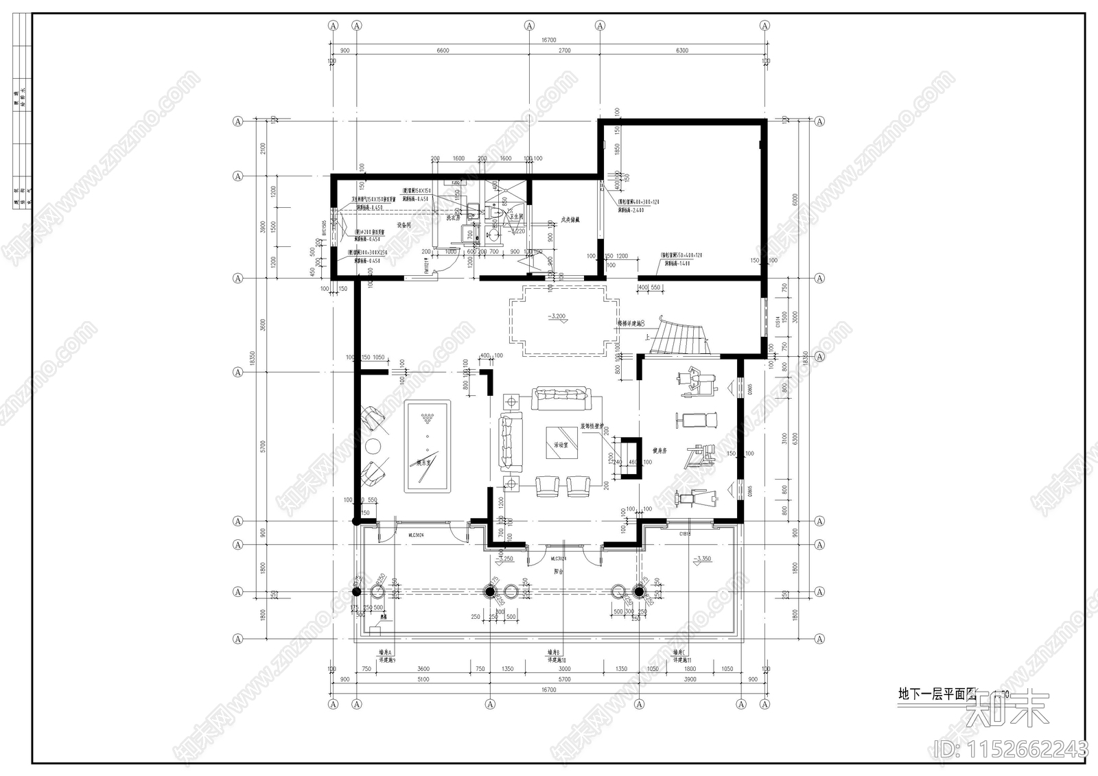 别墅cad施工图下载【ID:1152662243】