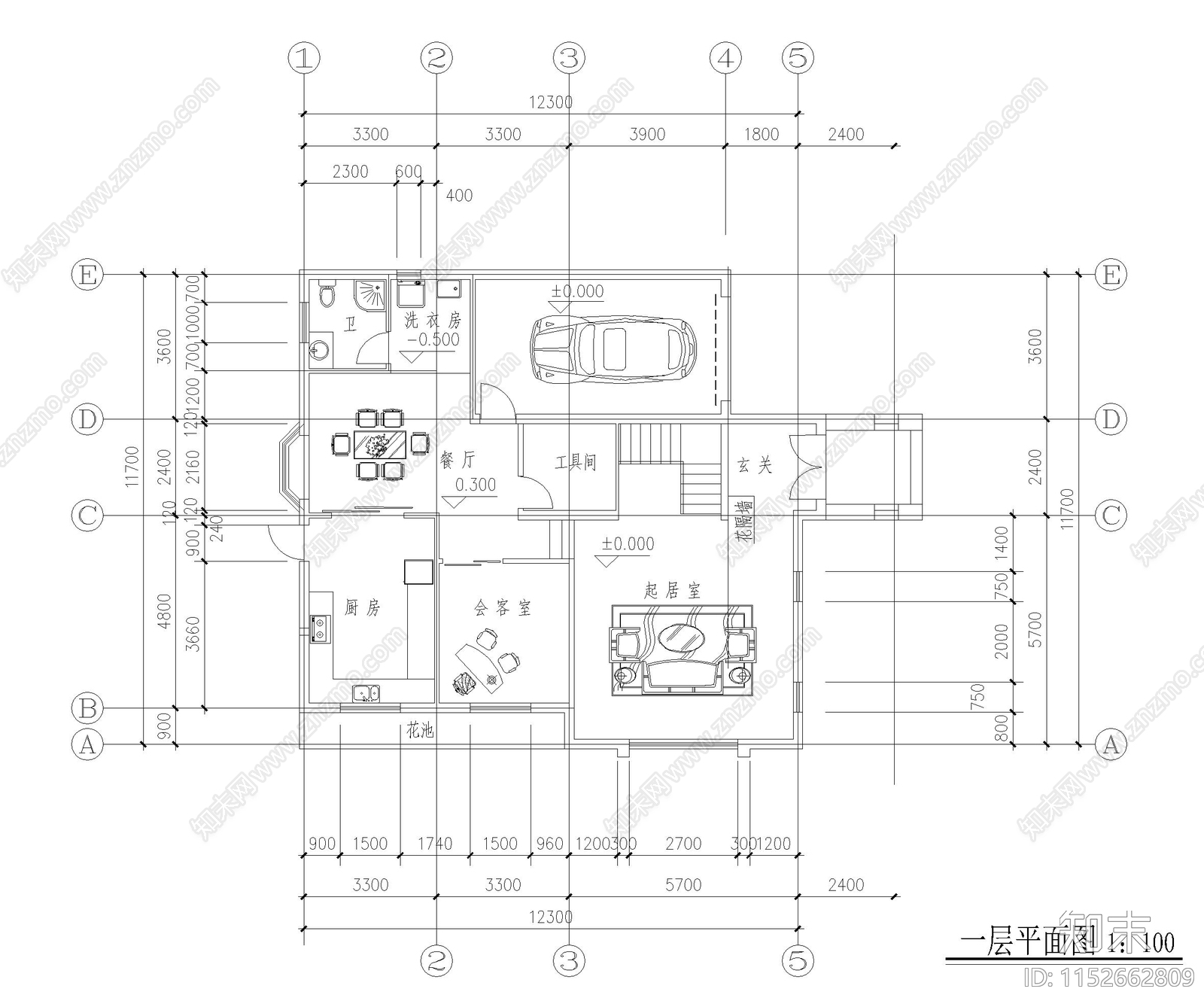 别墅cad施工图下载【ID:1152662809】