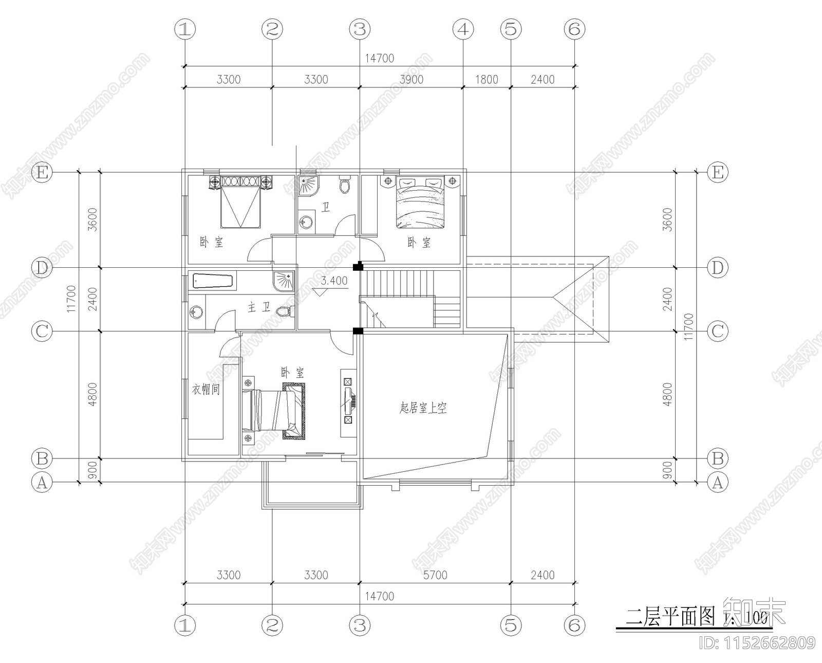 别墅cad施工图下载【ID:1152662809】