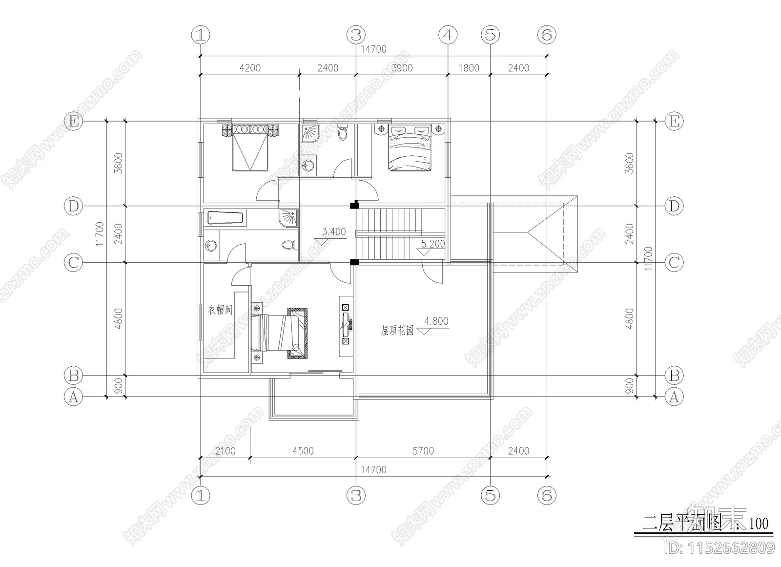 别墅cad施工图下载【ID:1152662809】