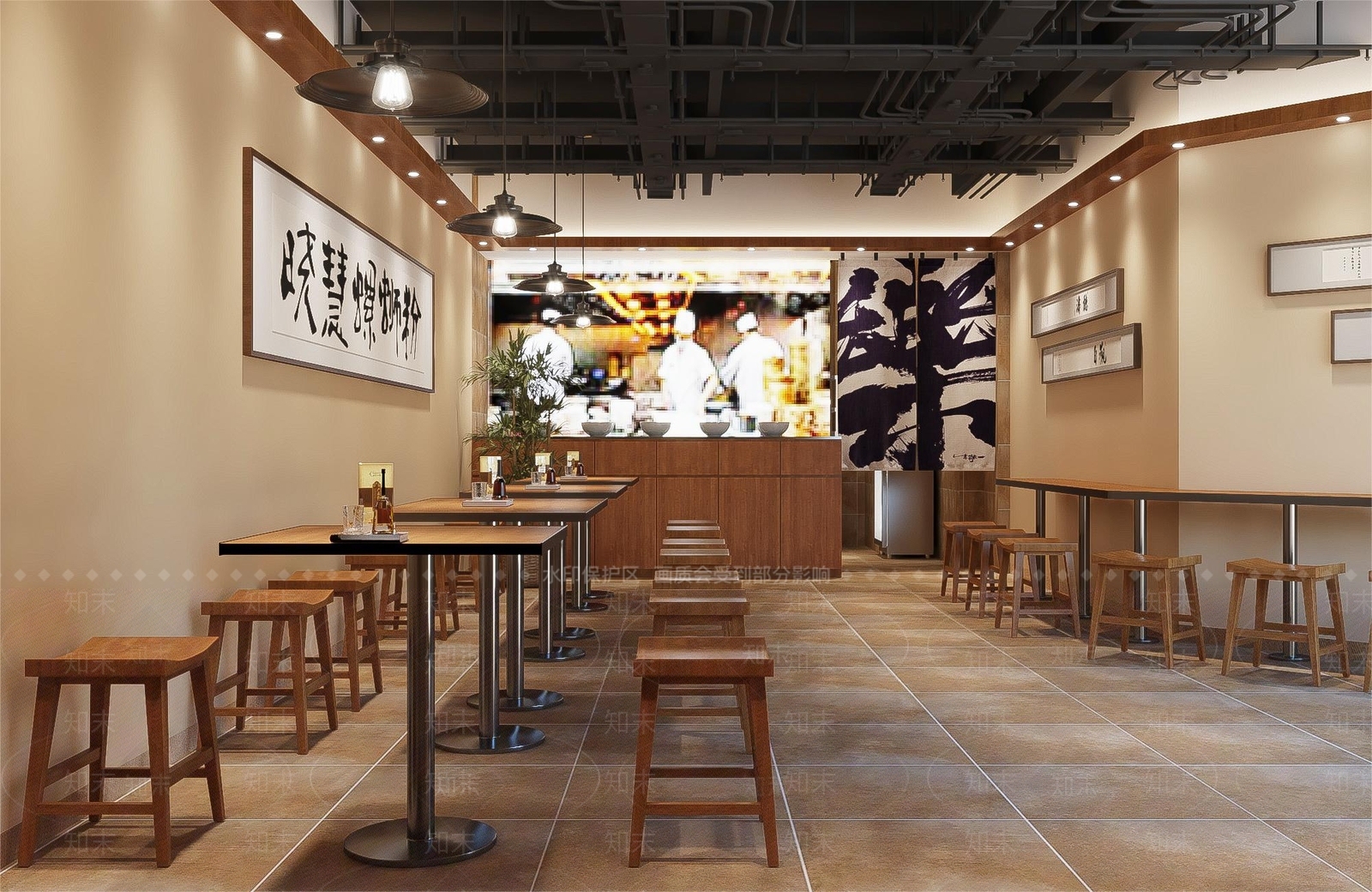 新中式快餐厅3D模型下载【ID:1152664380】