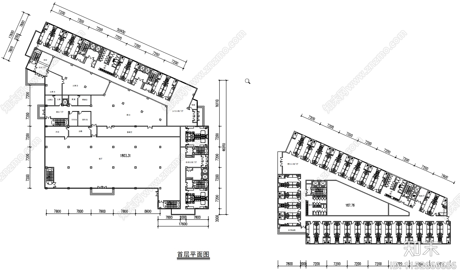 现代学校建筑施工图下载【ID:1152666686】