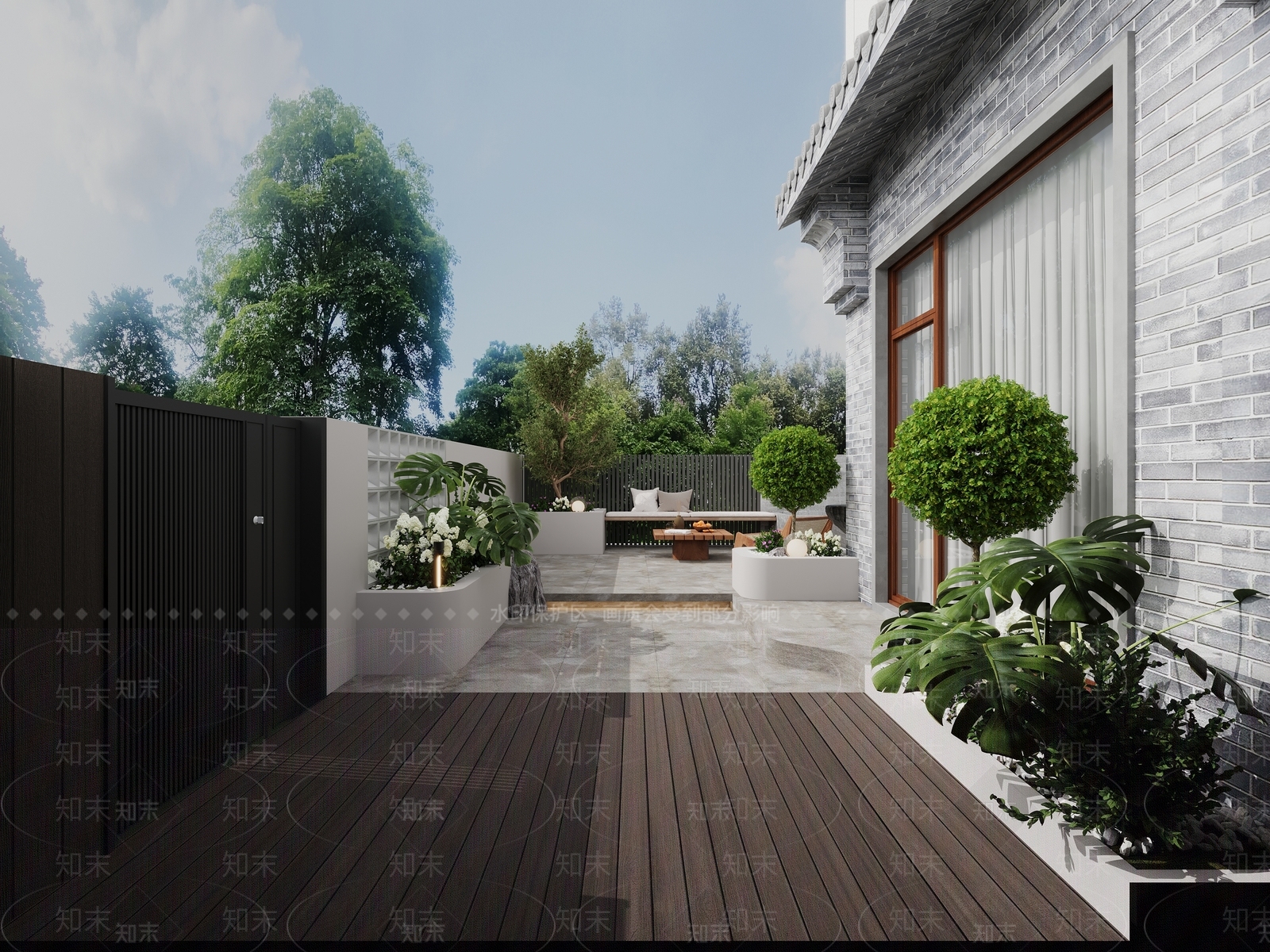 现代居家庭院3D模型下载【ID:1152667732】
