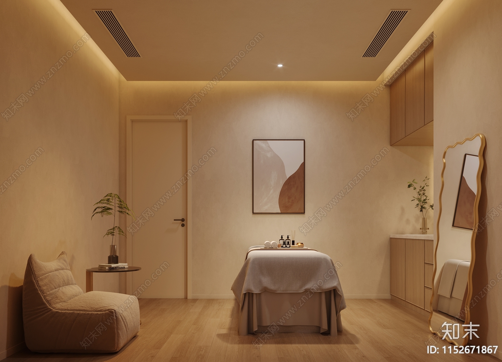 现代美容SPA店3D模型下载【ID:1152671867】