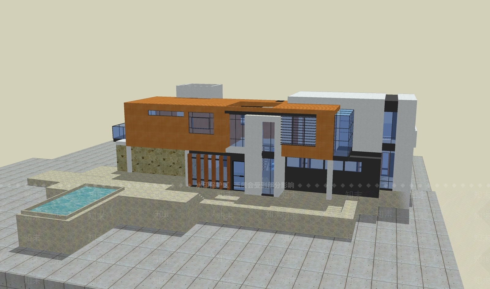 现代展览馆建筑SU模型下载【ID:1152668337】